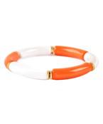 Gameday Color Tube Bracelet-Orange/White