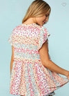 Floral Ruffle Short Sleeve Top