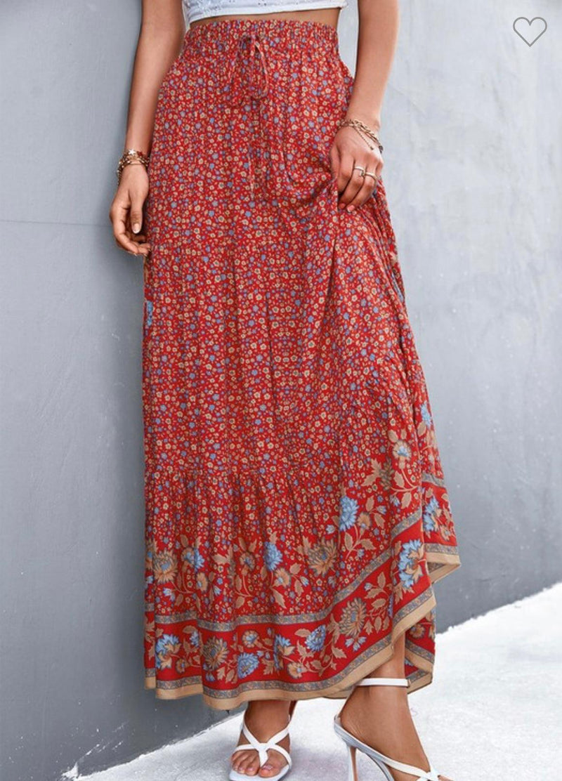 The Catalina Skirt- Red