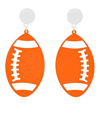 Gameday Metal Football Earrings