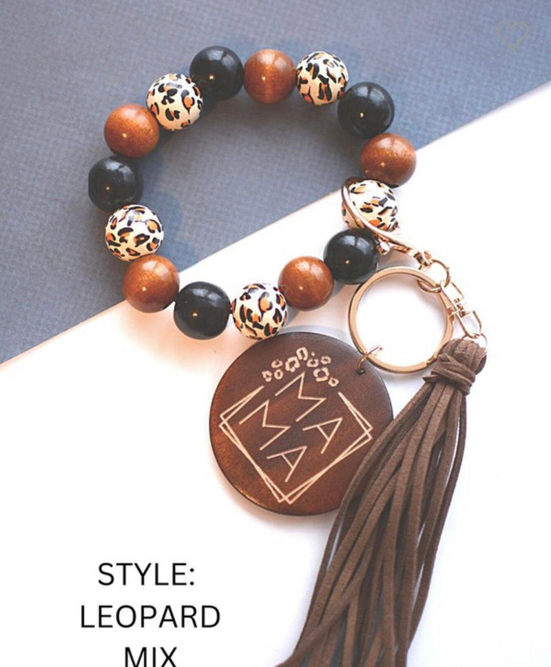 Mama mixed Leopard bangle with tassel