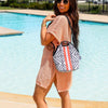 Black Aztec Neoprene Lunch Tote