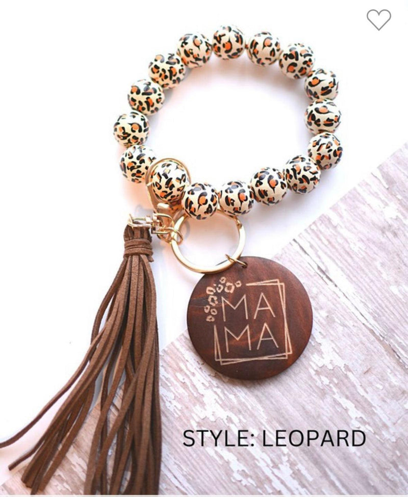 Mama Leopard bangle with tassel