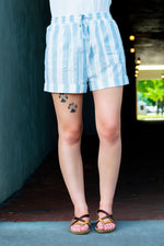 Scarlett Striped Cotton Shorts - 512 Boutique