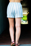Scarlett Striped Cotton Shorts - 512 Boutique