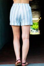 Scarlett Striped Cotton Shorts - 512 Boutique