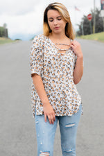 Strappy Animal Print Top - 512 Boutique