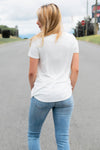 Glitter Pocket Top- Ivory - 512 Boutique