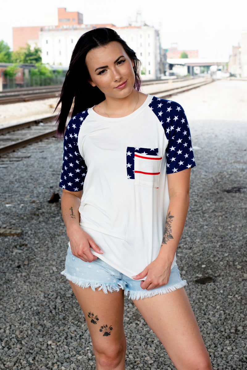 Double Pocket Stars and Stripes - 512 Boutique
