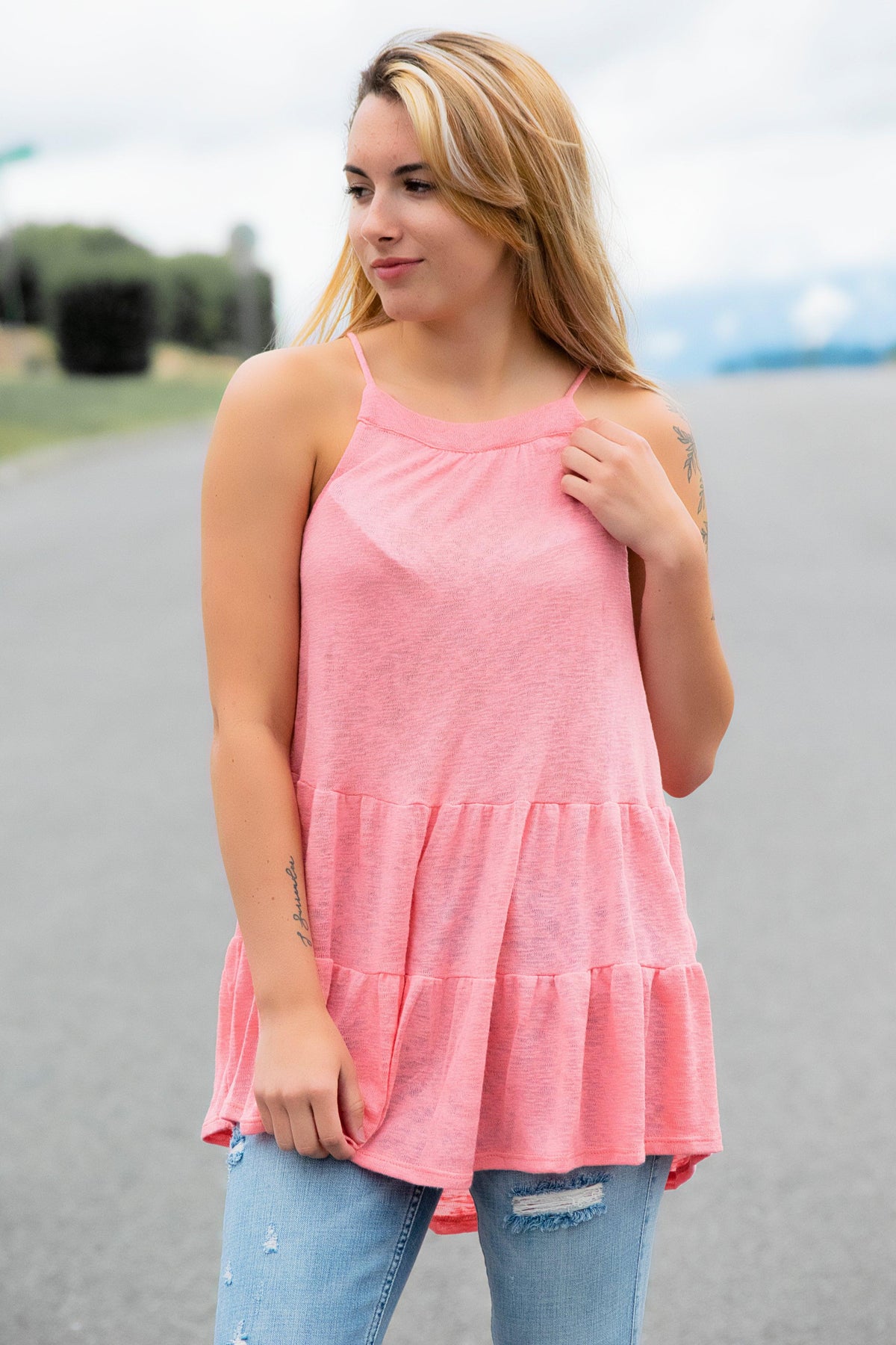 All my Love Tank-Coral - 512 Boutique