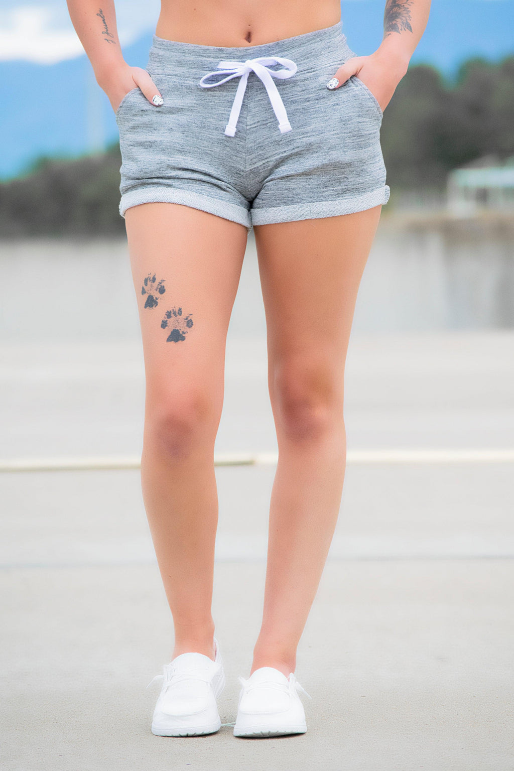 Gray French Terry Shorts - 512 Boutique