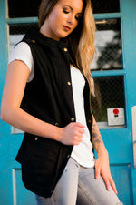 The Right Direction Vest- Black - 512 Boutique
