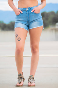 Gavin Denim shorts-Lightwash - 512 Boutique