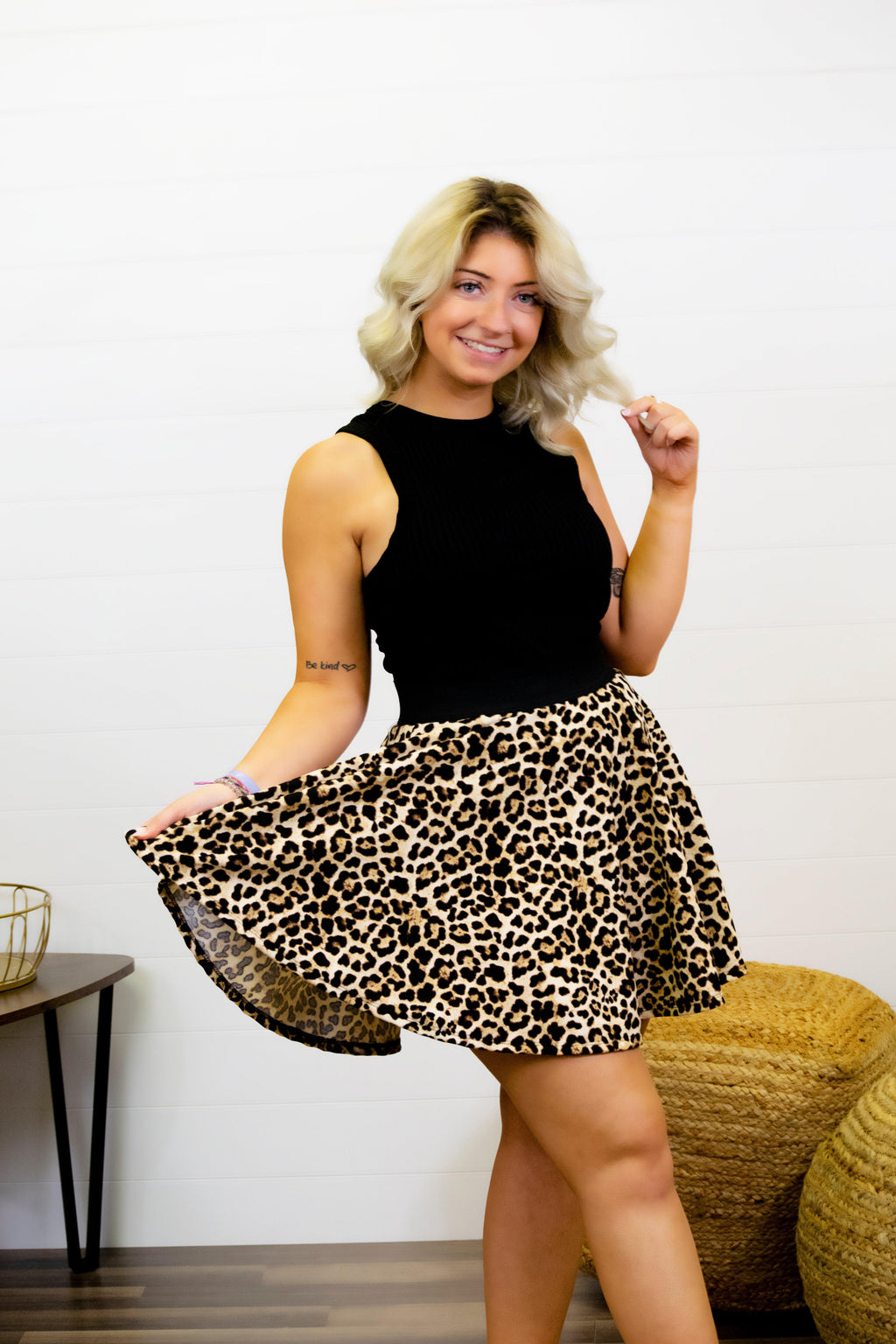 Animal Print Elastic waist skirt - 512 Boutique