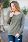 Today is the Day Sweater- Olive - 512 Boutique