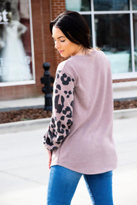 Animal Print Sleeve Top - 512 Boutique