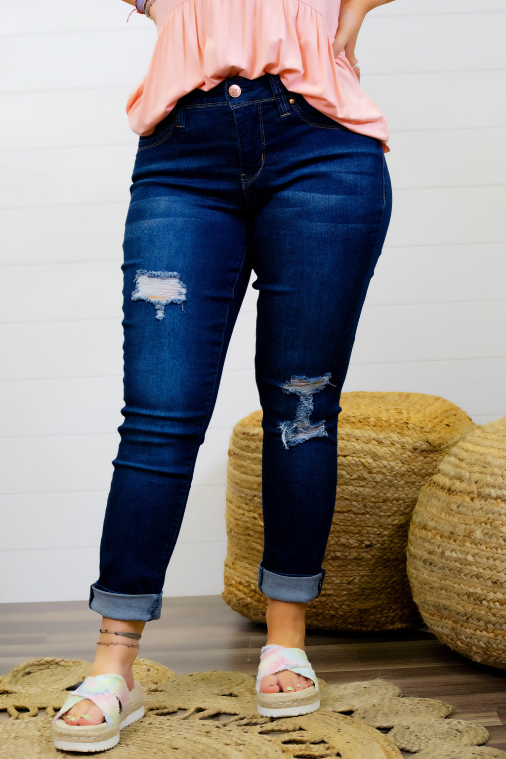 Claire Ankle Cuff Jeans - 512 Boutique