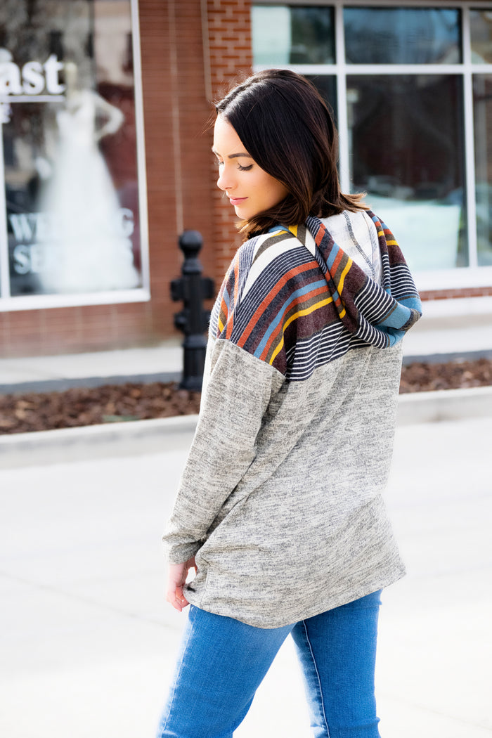 Multi Stripe Hoodie - 512 Boutique