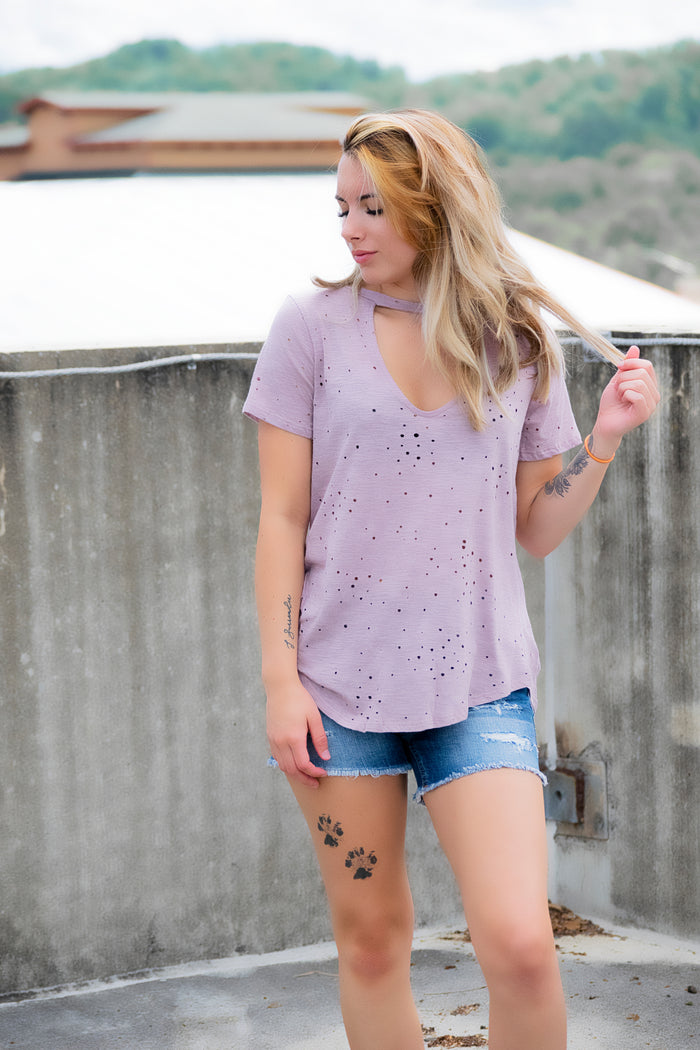 No Worries Top-Mauve - 512 Boutique