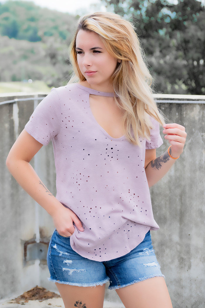 No Worries Top-Mauve - 512 Boutique