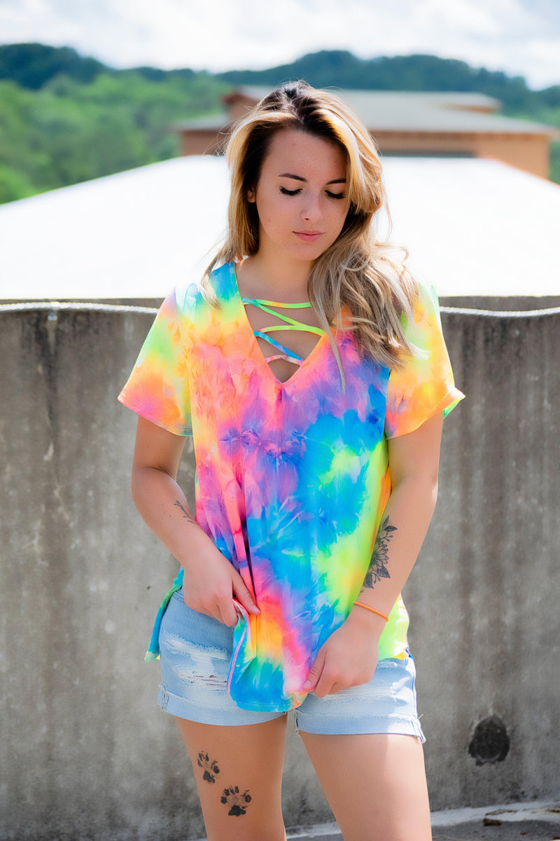 Life of The Party Top- Rainbow - 512 Boutique