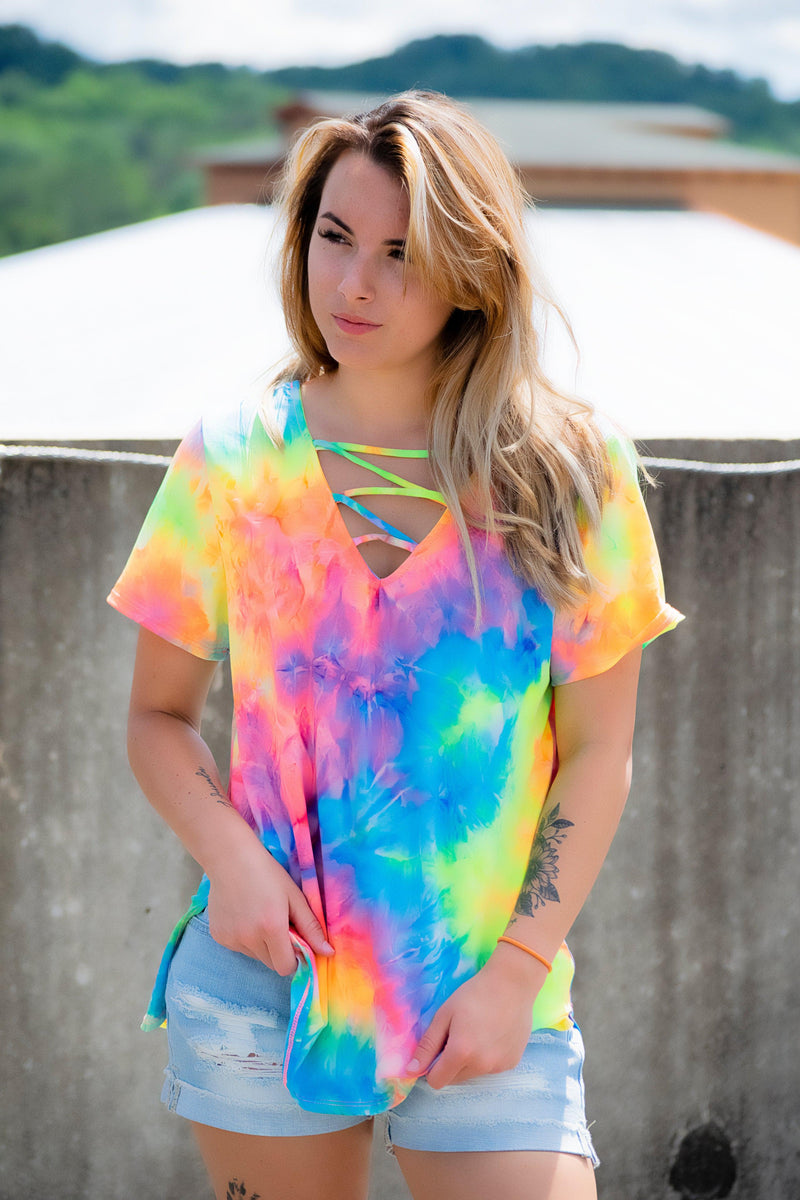 Life of The Party Top- Rainbow - 512 Boutique