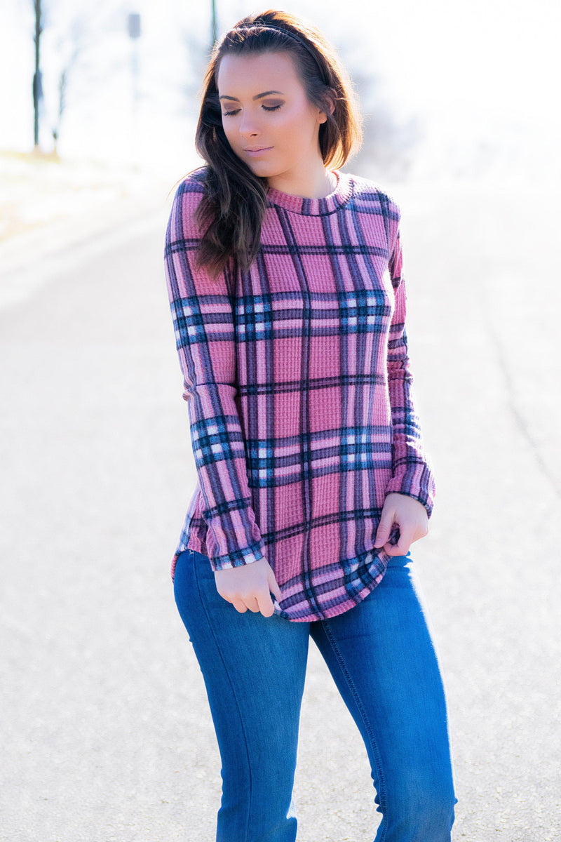 Mauve Thermal Top - 512 Boutique