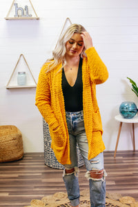Be Yourself Cardigan- Mustard
