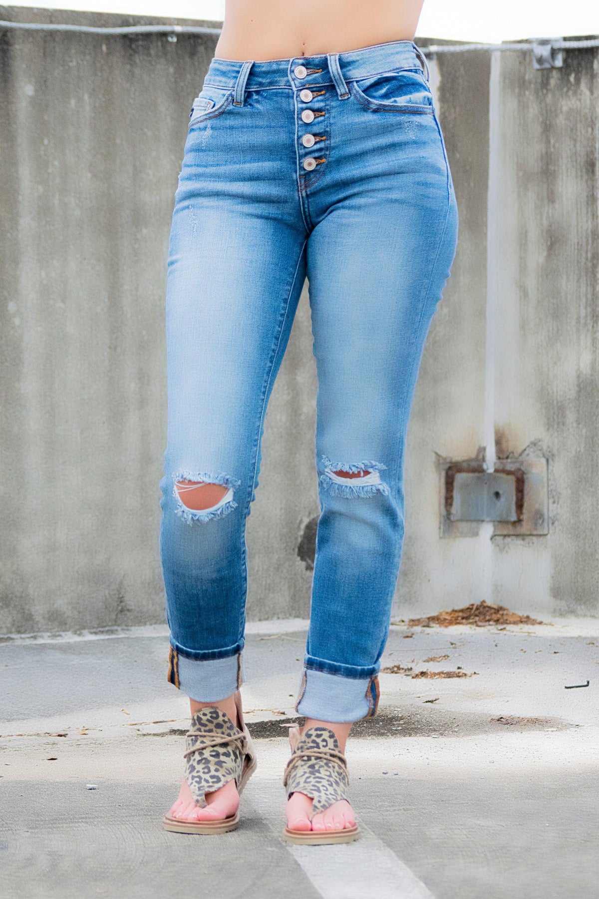 Alyssa Kancan Button Fly Jeans - 512 Boutique