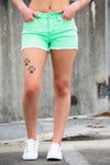 YMI Highlighter Shorts- Lime - 512 Boutique