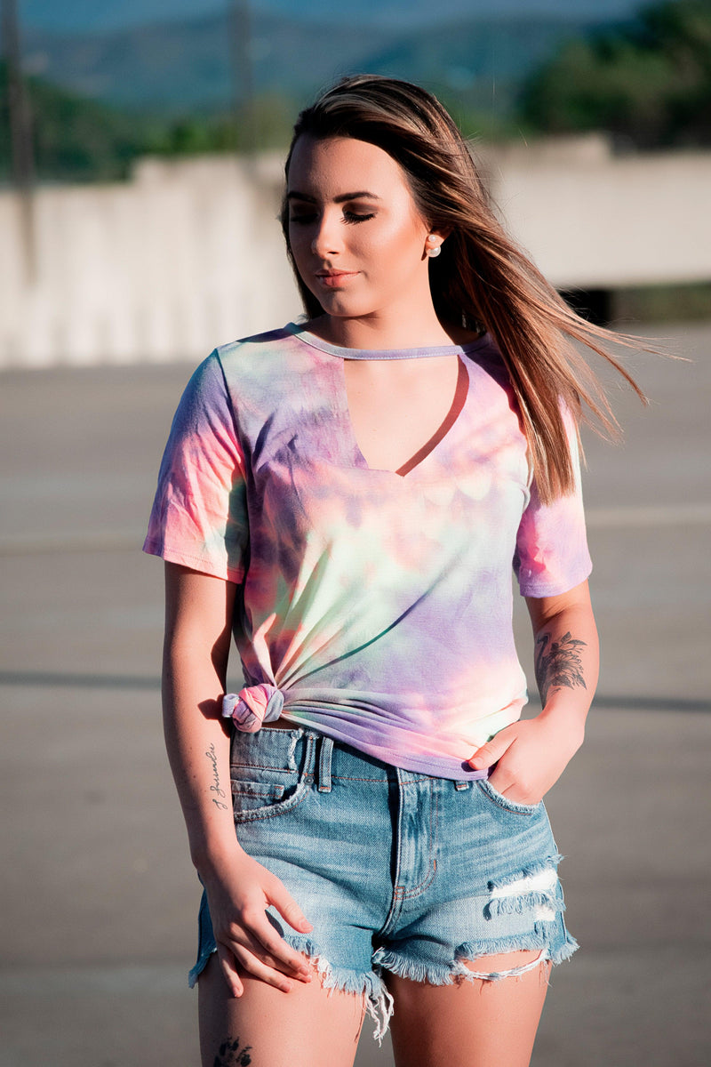 Tie Dye Fun Top - Purple - 512 Boutique