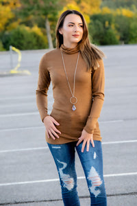 The Alice Turtle Neck Top- Dark Mustard - 512 Boutique