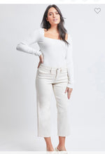 Misty High Rise Wide Leg Flood Gardenia