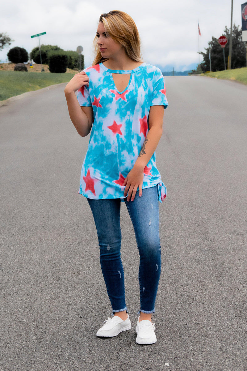 Star tie dye top - 512 Boutique