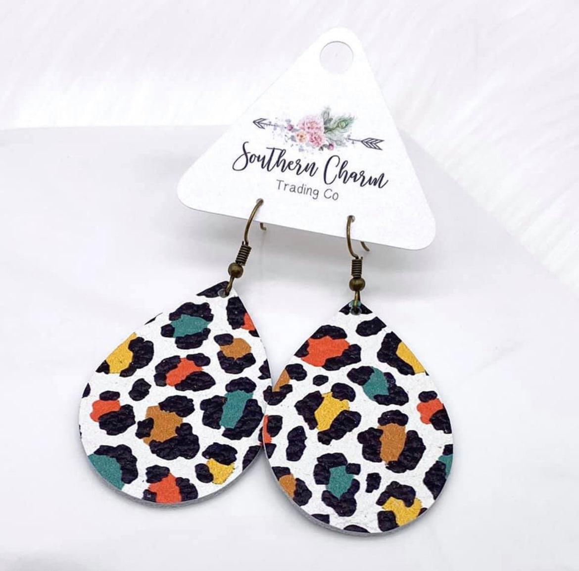 2” Autumn Animal Print earring