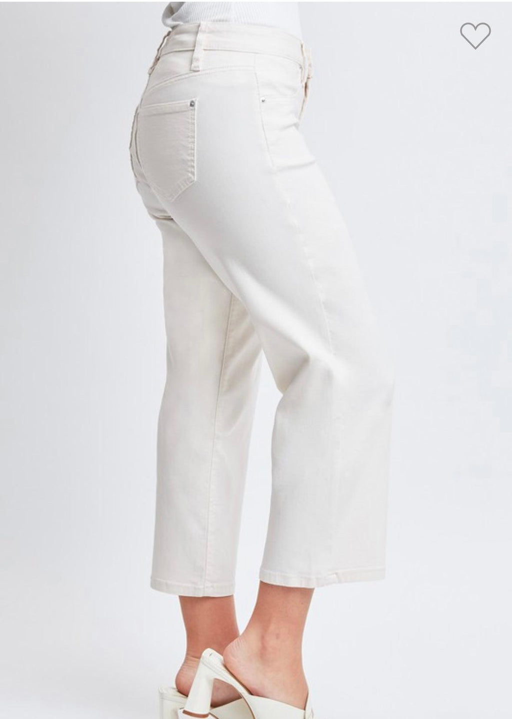 Misty High Rise Wide Leg Flood Gardenia