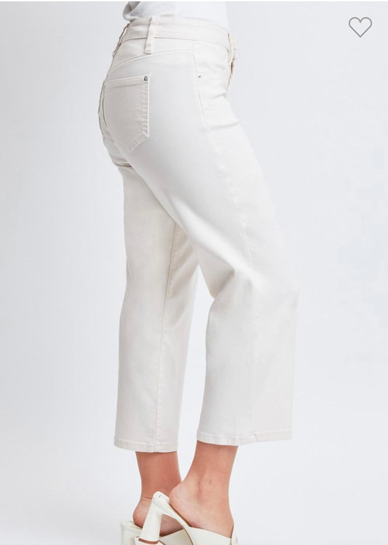 Misty High Rise Wide Leg Flood Gardenia