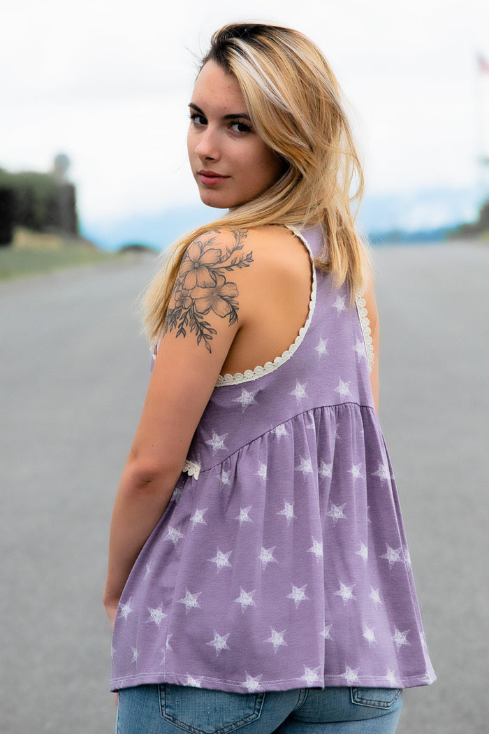 Lavender Star top - 512 Boutique