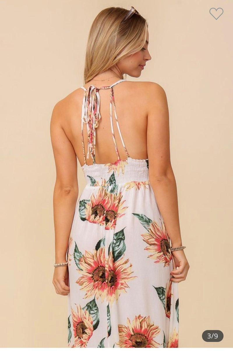 Sunflower Dress - White