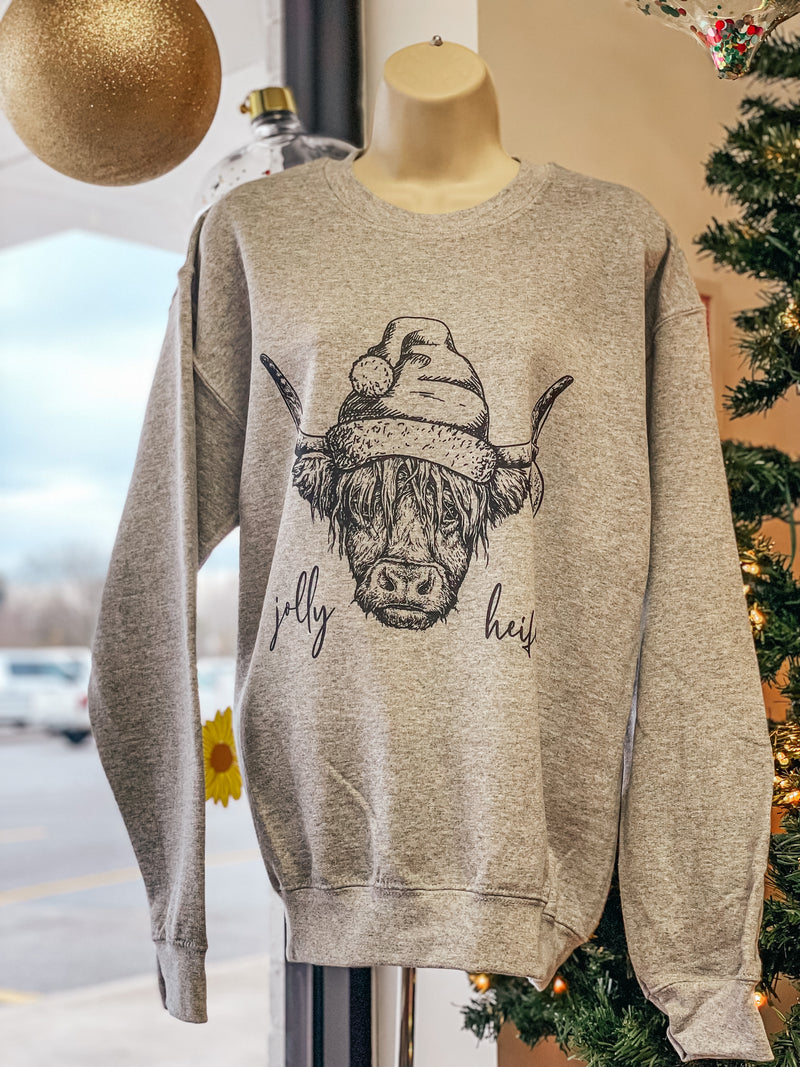 Jolly Heifer Sweatshirt Gray