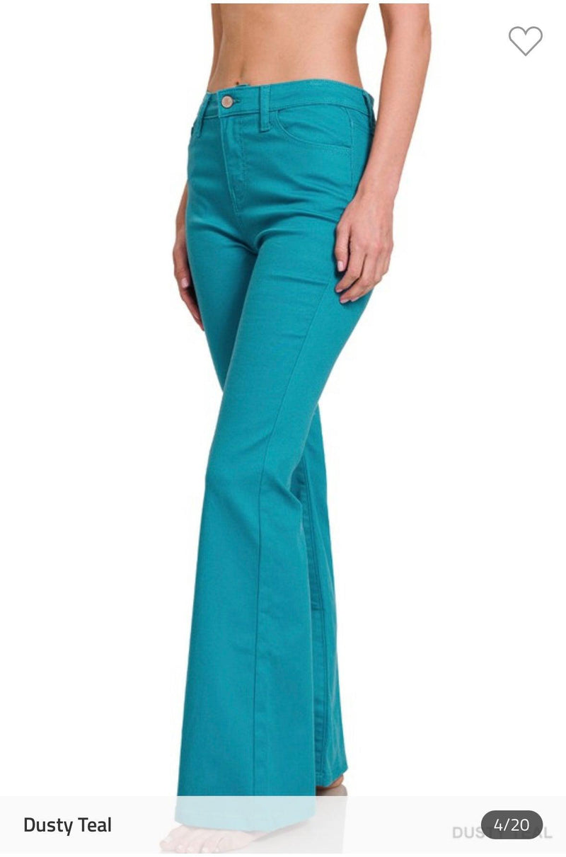 Harper Bootcut Jeans - Dusty Teal