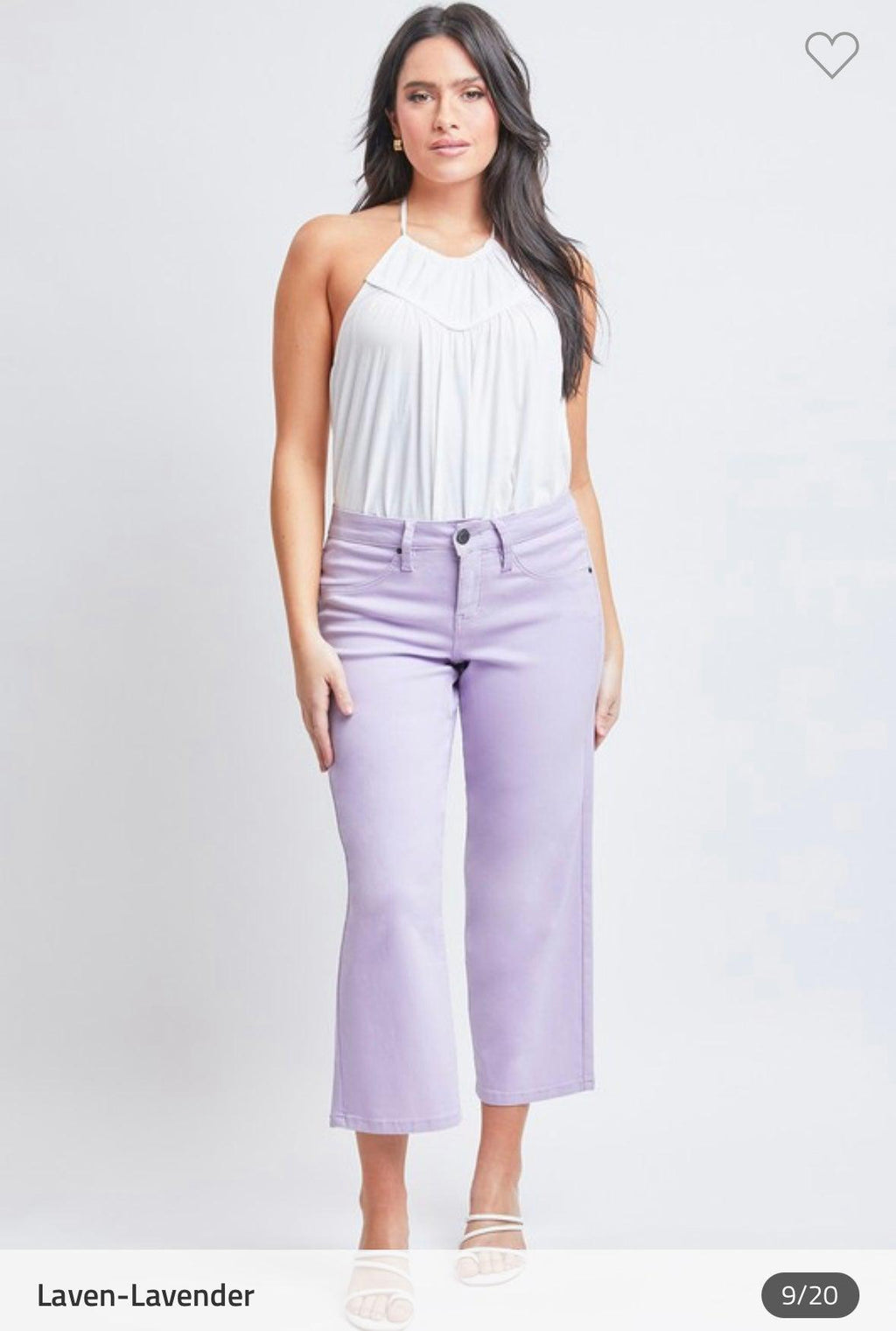 Misty High Rise Wide Leg Flood Lavender