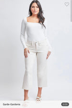 Misty High Rise Wide Leg Flood Gardenia