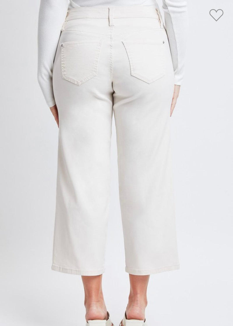 Misty High Rise Wide Leg Flood Gardenia