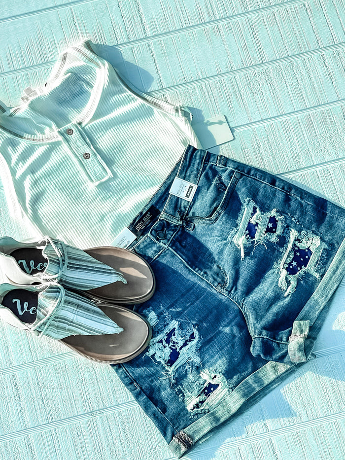 Judy Blue Star Patch Shorts
