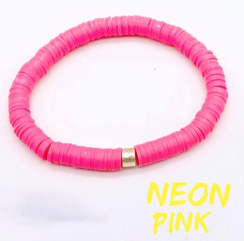 Neon Summer Dots Bracelet - Neon Pink - 512 Boutique