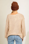 Raw Seam Sweater- Cream
